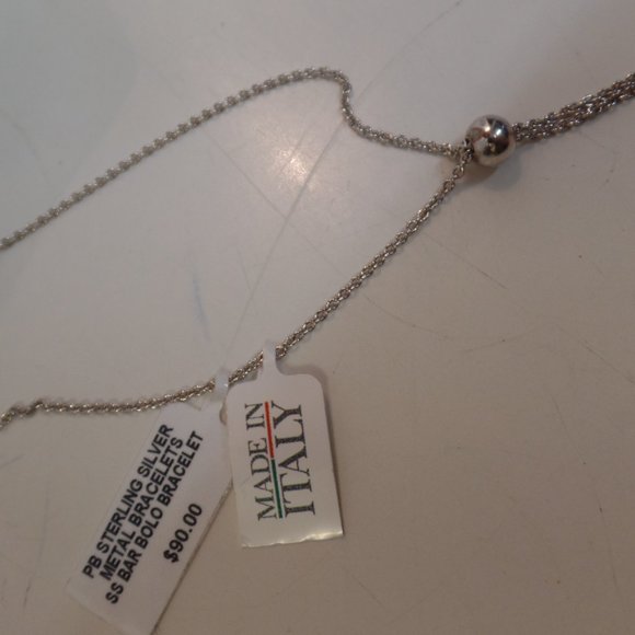 Giani Bernini  9.25 Sterling Silver Bar Bracelet Adjustable Sizing BNWT $90.00 - Picture 3 of 10